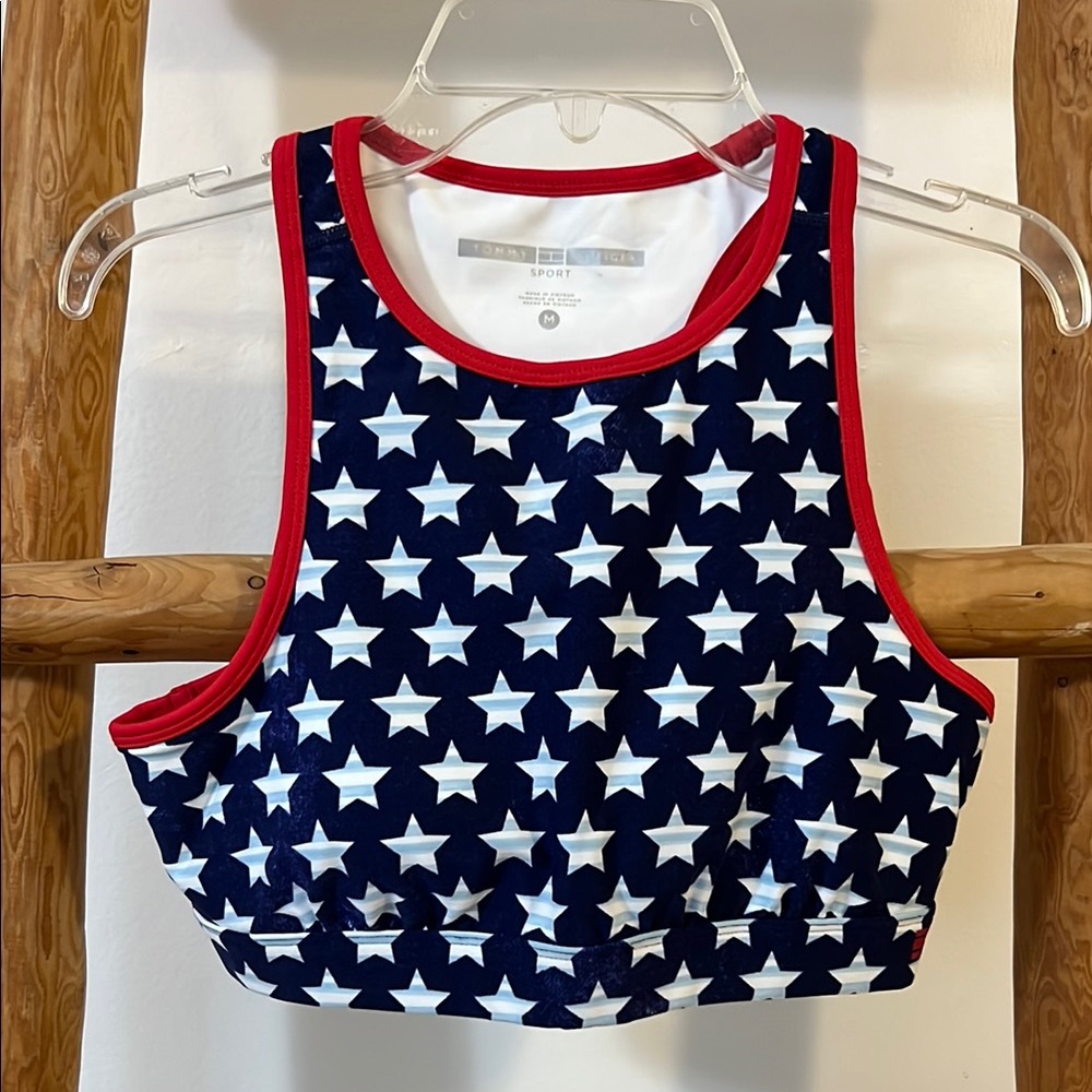 Tommy Hilfiger Blue Star Crop Top/Sports Bra